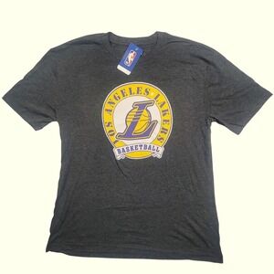 Los Angeles Lakers Basketball Graphic T Shirt Mens Sz Large Dark Gray Blue84 NWT